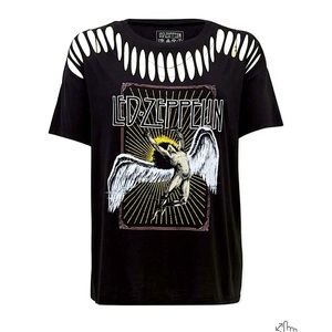 Torrid size 0 Led Zeppelin slash destruction vintage band tshirt plus size rock